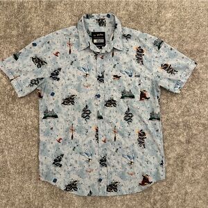 RSVLTS x Harry Potter Sky Blue “Wizarding Ink” Casual Shirt
